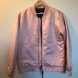 Stussy medium pink bomber jacket